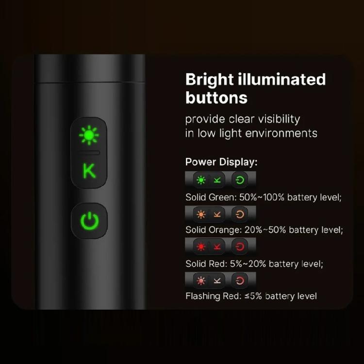Videography Flashlight 2000mAh Rechargeable Photography Light with Easy Operating