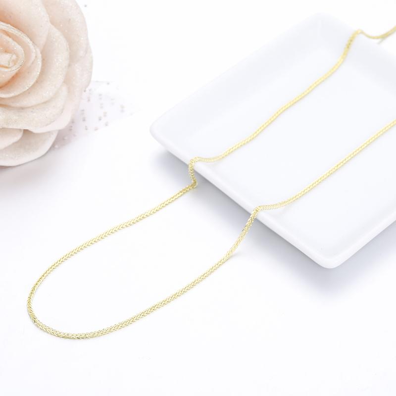 45-60cm 3mm 925 Silver Gold Chopin Chain Necklace Women's Italian Jewelry