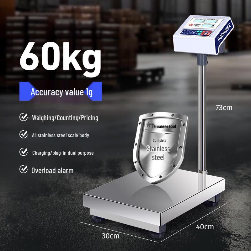 Commercial Stainless Steel Electronic Platform Scale (CN version)