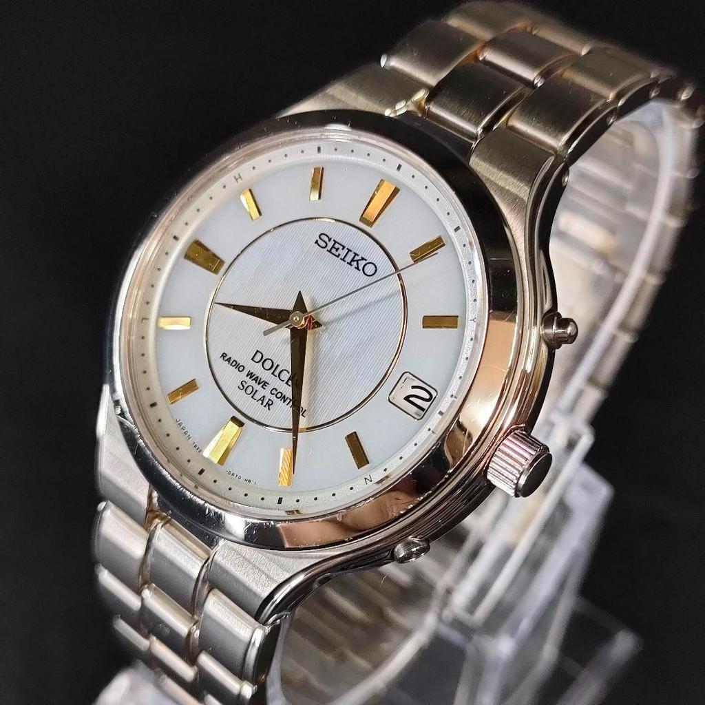 [USED] Seiko Dolce Shell Dial Gold Solar Watch