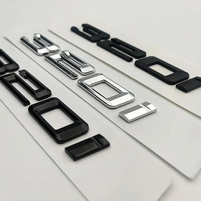 3D ABS Chrome Black Car Rear Trunk Letters Sticker For BMW 320i F30 E46 E90 G20 320i Emblem Logo Decal Auto Accessories