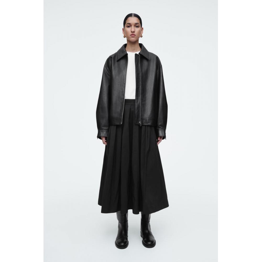 

COS Японская плиссированная юбка-миди А-силуэта Black/38