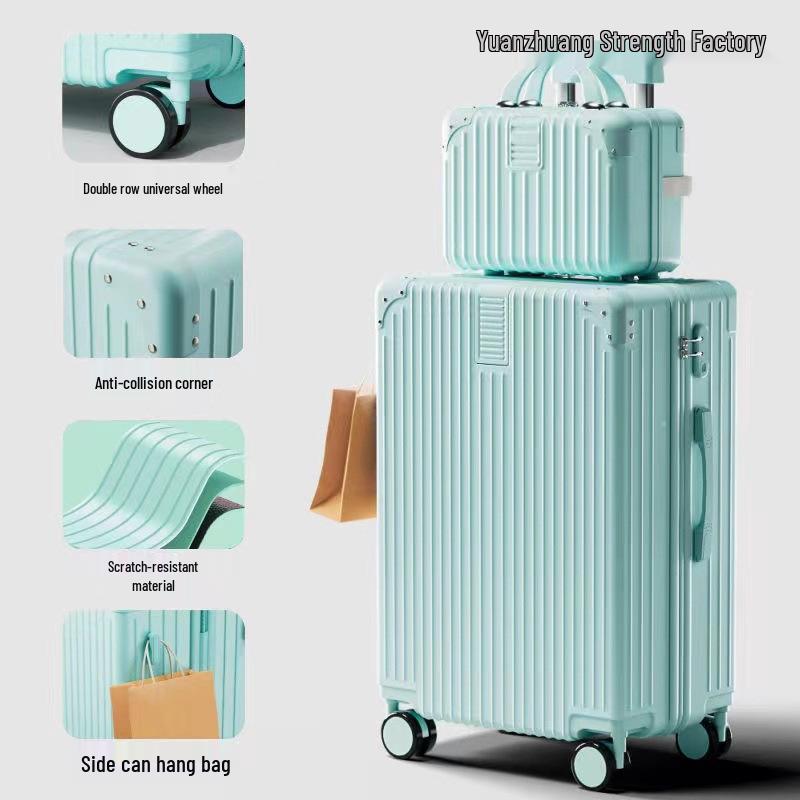 Retro Trolley Suitcase with Universal Wheels & Combination Lock - Durable, Large Capacity for Women, Men, Students
