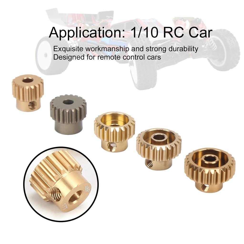 5PCS 7075 Aluminum Alloy 48P Pinion Gear Set Motor Gears Kit for 1/10 RC Car (17T?25T)