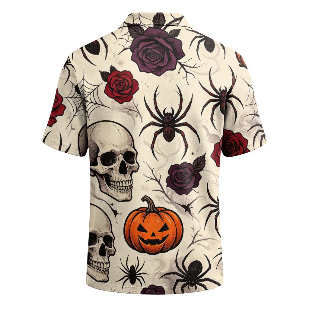 Men's Halloween Print Short Sleeve Casual T-Shirt