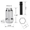 M12x1.5 1.38 Inch Lug Nuts 20 Pcs, Closed End Spline Acorn Style for Aftermarket  Wheel Lug Nut