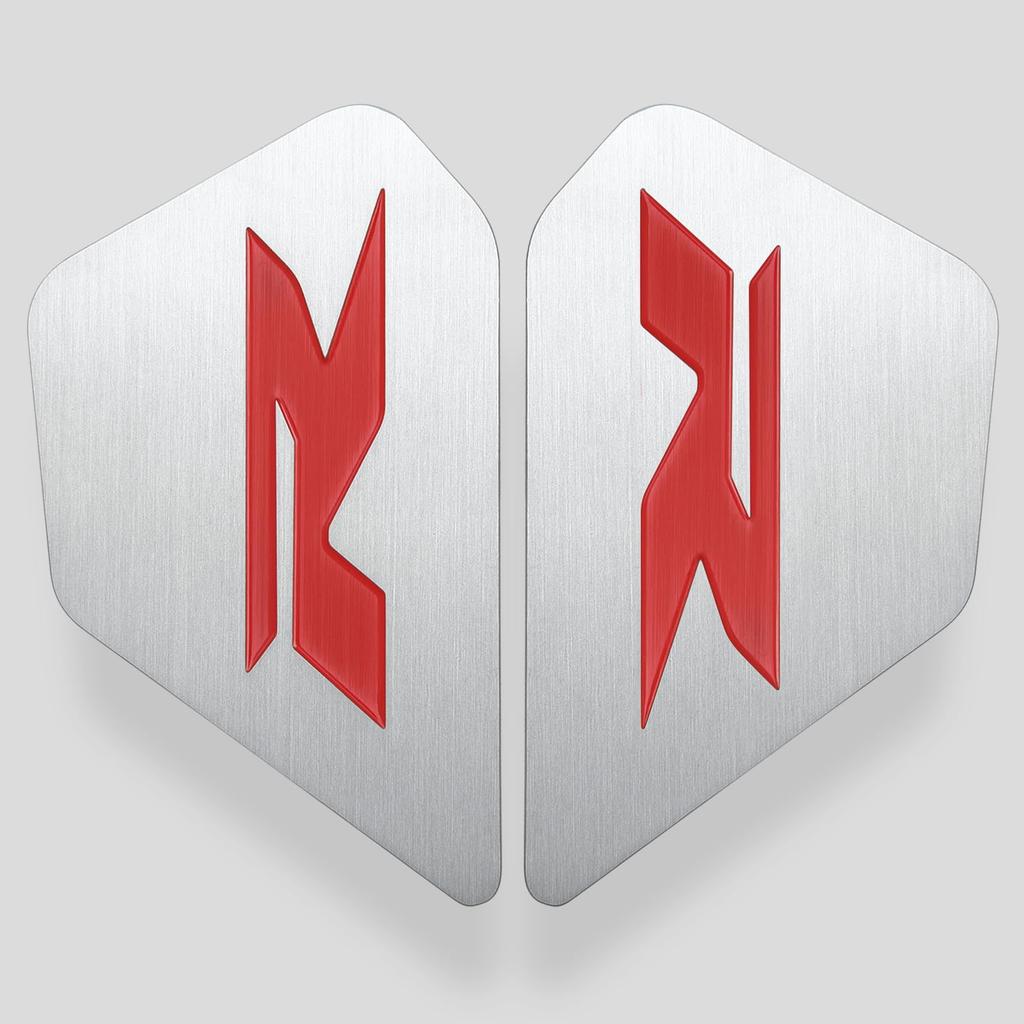 WOOGA Stainless Steel Frame Filler Side Cover Trim Type R Emblem For Honda CBR 650R CB650R 2019-2025 (Red)