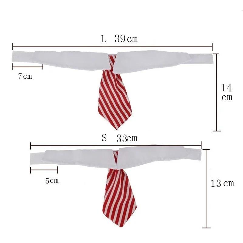 2025 Dog Cat Grooming Cat Striped Bow Tie Animal Striped Bow Tie Collar Pet Adjustable Christmas Cat Collar Pet Collar