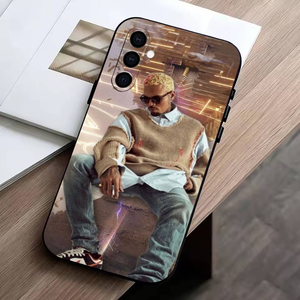 C-B-Chris Brown-singer Phone Case For Samsung Galaxy A73,A72,A71,A70,A53,A52,A51,Others Soft Black Cover