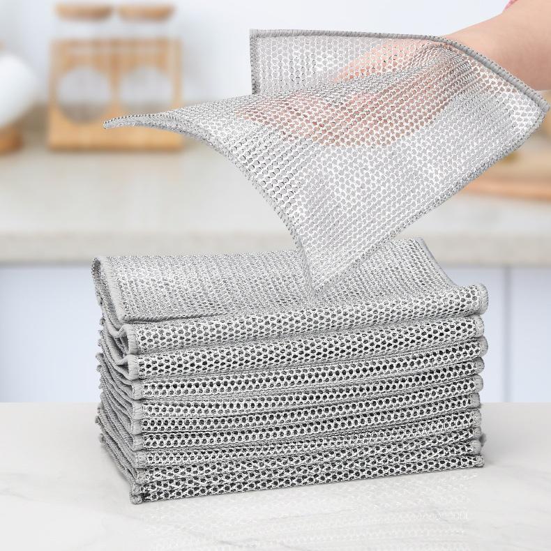 Multipurpose Wire Miracle Cleaning Cloths Dishwashing Rags for Wet and Dry Kitchen Cleaning Cloth KHXYXY0001