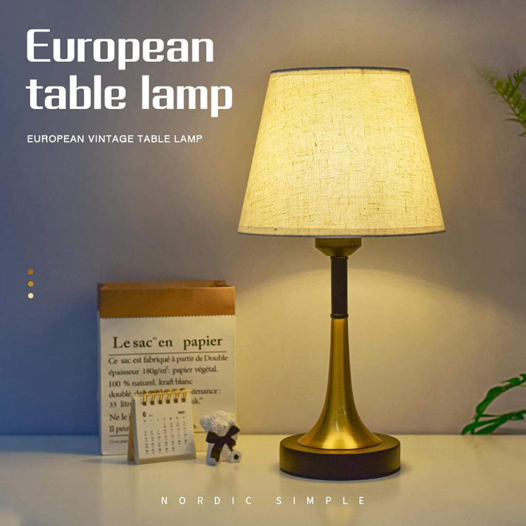 Retro Table Lamps for Living Room Bedside Vintage Nightstand Night Light