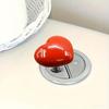 1pc Heart-Shaped Toilet Press Button, Creative Love Heart Design Push Switch for Bathing Room Tools