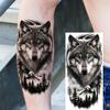 1 Sheet Forest Tribal Wolf Temporary Tattoos For Men Women Arm Leg Tatoos Waterproof Realistic Fake Tattoo Stickers Long Lasting
