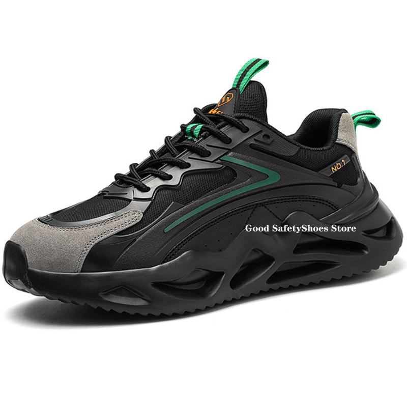 Safety Sneakers Breathable Work Safety Shoes For Men Women Work Sneakers Composite Toe Anti-Smash Protective Shoes Lightweight