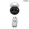 Formia Analog Alarm Clock, Loud Bell Sound, Compact, with Light, Step Second Hand, Simple and Stylish, Retro Silver, HT-A038S-SV