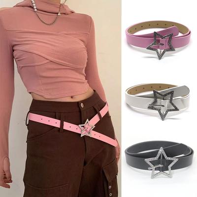 Versatile Leather Belt Y2K Trouser Dress Belts Waist Decoration Thin Waist Strap For Women Girls
