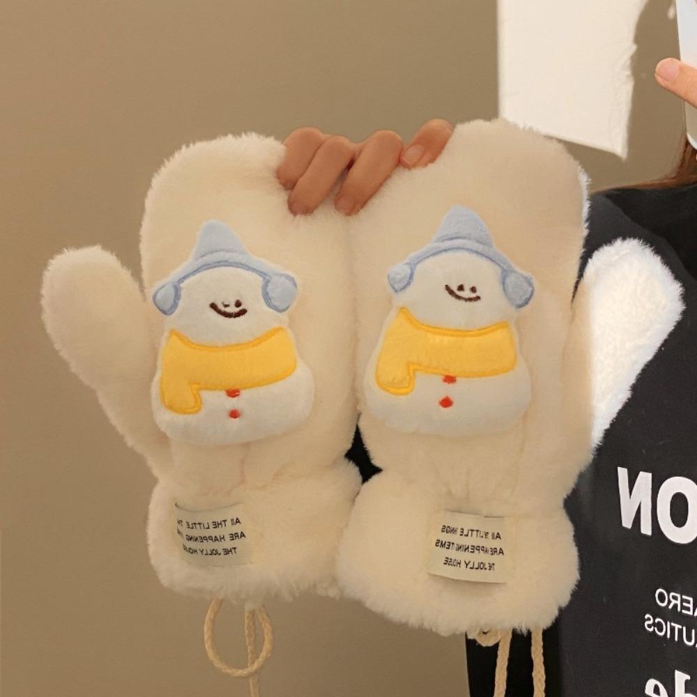 Thicken Neckerchief Wrap Cartoon Neck Warmer New Gloves  Winter
