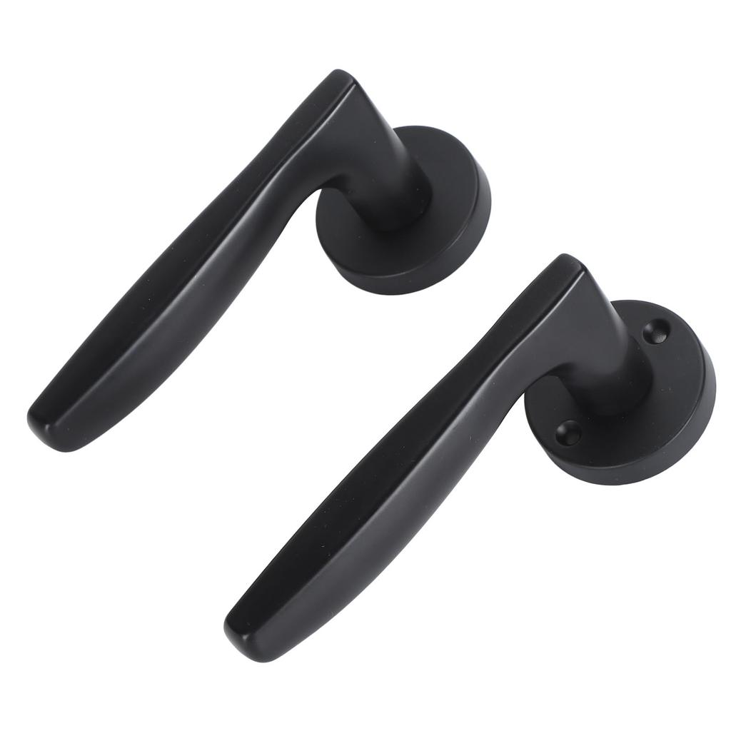 Door Lever Lock Professional Mute Pure Copper Core Elegant Stylish Door Lever Handle Lock for Bedroom Room Office Black