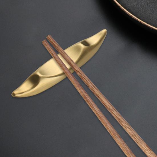 Chopstick Rest Stainless Steel Chopstick Holder Smooth Edge Spoons Forks Rack for Home Kitchen Table Decor