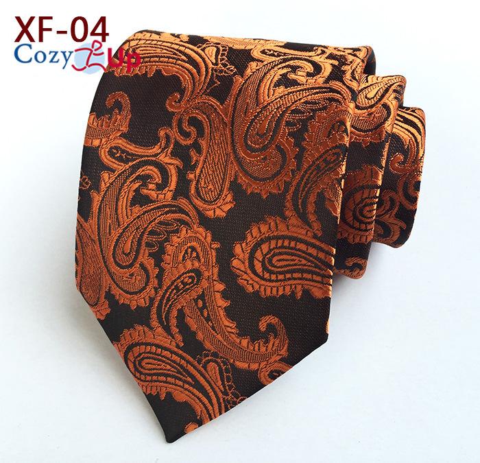 Cozy Up 3.15"(8cm) Fashion Striped PaisleyTies Men Plaid Flower Necktie for Wedding