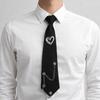 Korean Style Long Necktie Tassels Shirt Tie Elegant Love Heart Tie  Daily