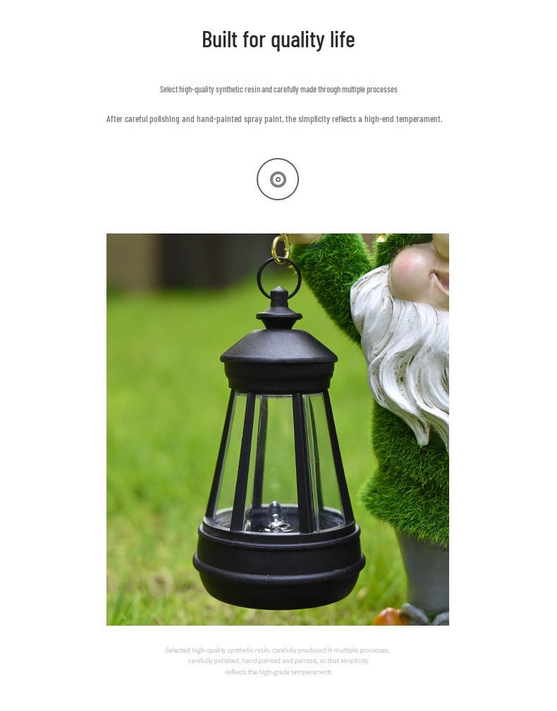 Solar Elf Garden Light: Outdoor Resin Ornament for Villas