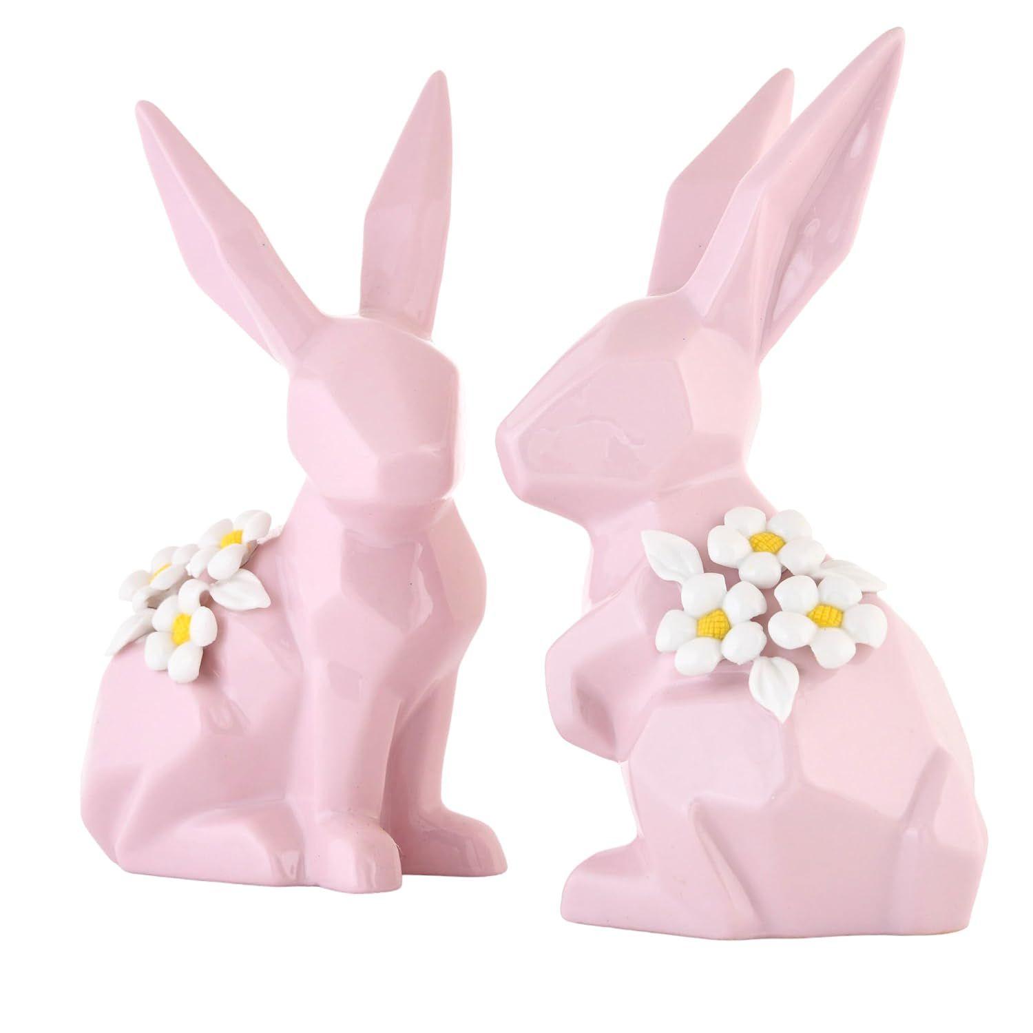 

Creative Geometric Section Decoration Cute Rabbit for Home Decor (Pack of 1, PINK)