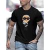 European Size Fashion-Forward Casual Men's Short Sleeve T-Shirt - Animal Print Design, Lightweight & Breathable Comfort with Relaxed Fit Crew Neck Top