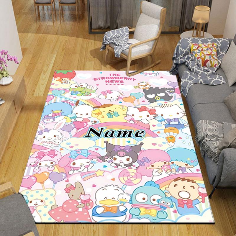 Custom 1Pc Kawaii Gothic Kitty Rug Office Carpet Indoor Outdoor Entrance Doormat Nonslip Soft And Comfortable Living Room D2915282