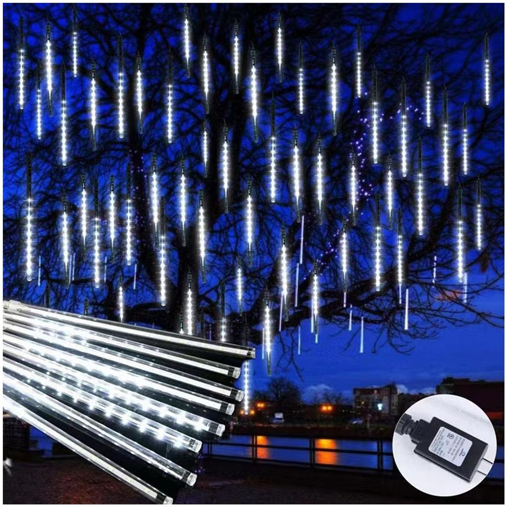 AKISOT LED Illumination Lights, Fall Lights, Snowfall Lights, 30cm x 8 Strings50cm x 8 Strings, Streaming Meteor, Icicle, Snowdrop Lights, String