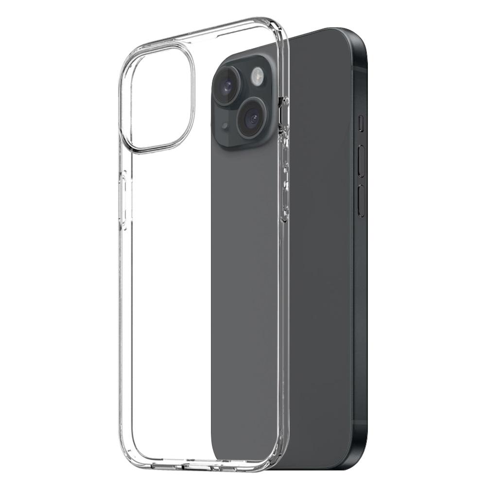 

NORTHJO 3 in 1 TPU Cover for iPhone 15 Plus Case with HD Tempered Glass Screen Protector/Camera Lens Film A