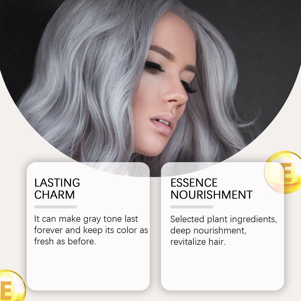 Silbergraues Haarspray Langanhaltend Feuchtigkeitsspendend und Pflegend Pflanzenextrakt Haarpflege Modischer Haarfärbemittel