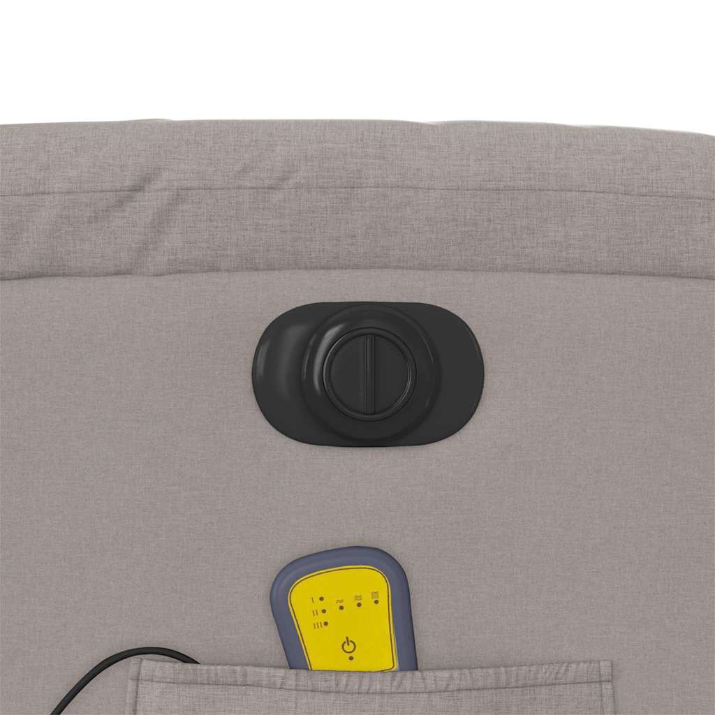 Electric Massage Chair Taupe Fabric