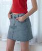 Heint Sky Washed Denim Skirt_Blue