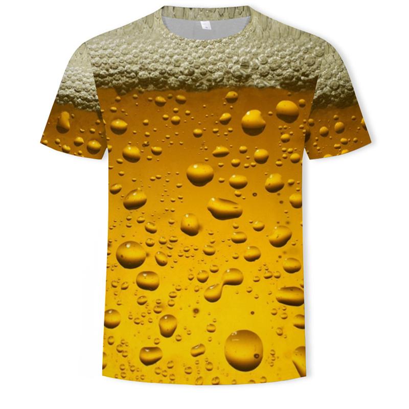 Bierfestival-Stil 3D-Druck Sommer Herren O-Ausschnitt T-Shirt Lässig Kurzarm Übergroße T-Shirts Mode Tops Trend Herrenbekleidung