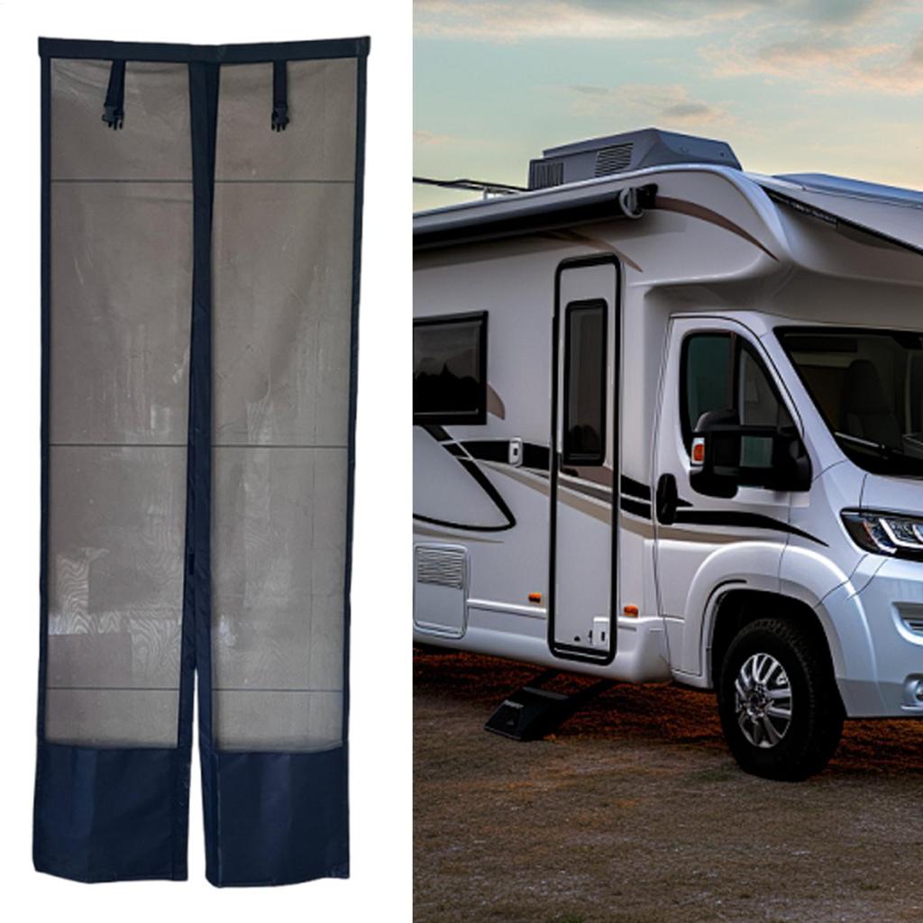 RV Door Screen RV Door Cover Full Coverage UV-resistant Breathable Privacy For Seasonal Enclosures Trailer Greenhouse Basement
