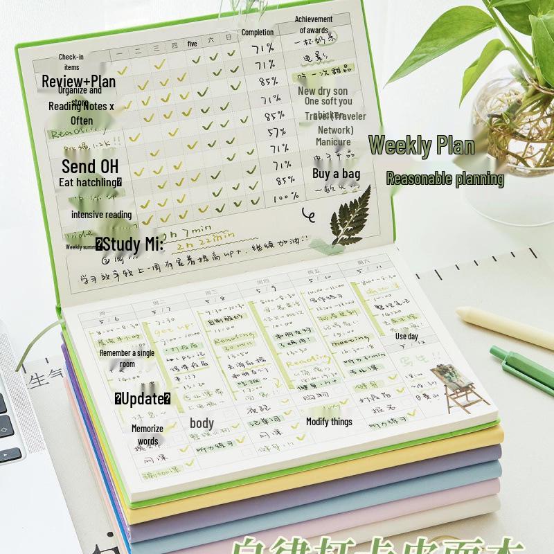 Selbstdisziplin Lernplaner: Wöchentliches & Tägliches Aufgabenmanagement Notizbuch