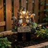 Two Squirrels Decorative Garden Stake, Welcome to The Garden Acrylic Yard Art, Street Lamp Squirrel Welcome Sign for Outdoor Yard Lawn Pathway