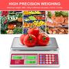 Digital Price Computing Scale 66lb/30kg Commercial Produce Scale with Stainless Steel Platform and Green Backlight LCD Display