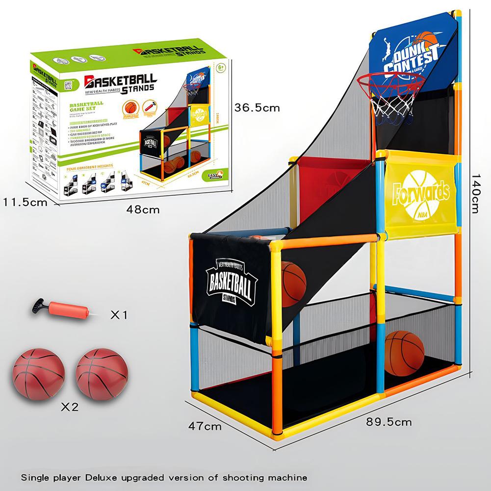 Arcade Basketball Game Set Adjustable Height Indoor Basketball Hoop With Balls Outdoor Sports Toy Gifts For Boys Girls