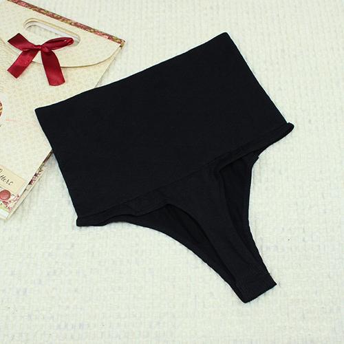 

Underpants Underwear T Seamless Body Shapewear Mid Waist Tights Color Solid Black,L