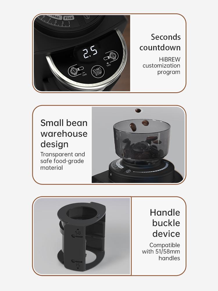 HiBREW G3A Adjustable Coffee Grinder – Home Espresso Grinder