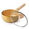 SENSARTE Yukihira Pot, 20cm, Non-Stick, with Lid, Saucepan, Milk Pan, Multi-Purpose Pot, Gold, Induction and Gas Compatible