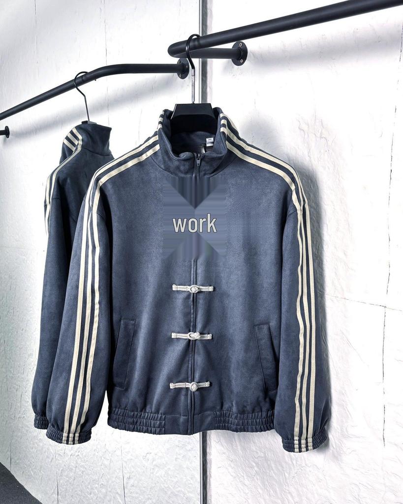 Frühlings-Herren Guochao Wildleder-Samtjacke: Neuer Chinesischer Stil Stehkragen mit Froschknöpfen, Erhältlich in 12 Farben