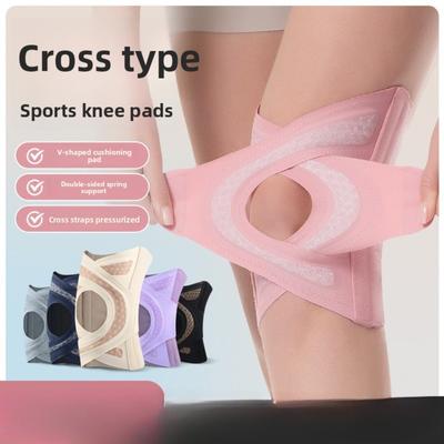 Ginocchiere Sportive Sottili, Cinghie Incrociate per Menisco, Manicotti a Compressione, Supporto per Ginocchio da Corsa, Ginocchiere per Rotula Fissa