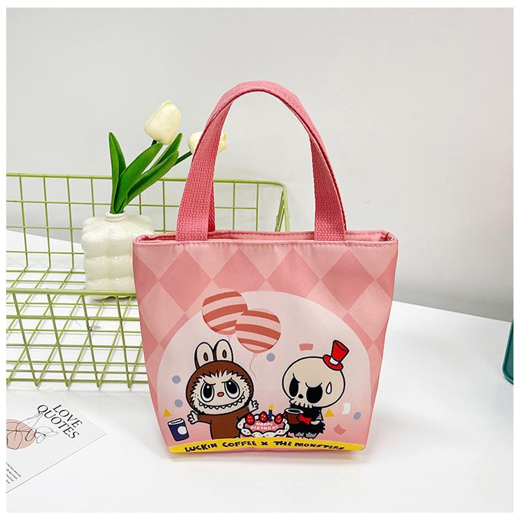 New Labubu handbag all-match lunch portable handbag student snack girl tote bag