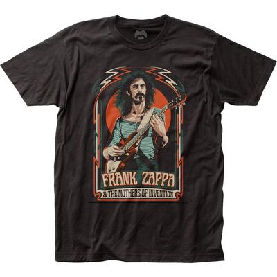 Frank Zappa Illustration Herren T-Shirt Rock and Roll Musik Klassisches Band-T-Shirt Schwarz