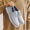 2025 Spring Summer Casual Shoes for Men Soft Lace-up Suede Loafers Men British Style Flats Driving Shoes Man mocasines de hombre