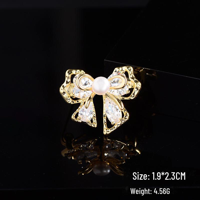 Broșă Elegantă cu Zircon Micro-Incrustat: Accesoriu de bijuterie la modă, potrivit pentru orice ținută, pentru vară