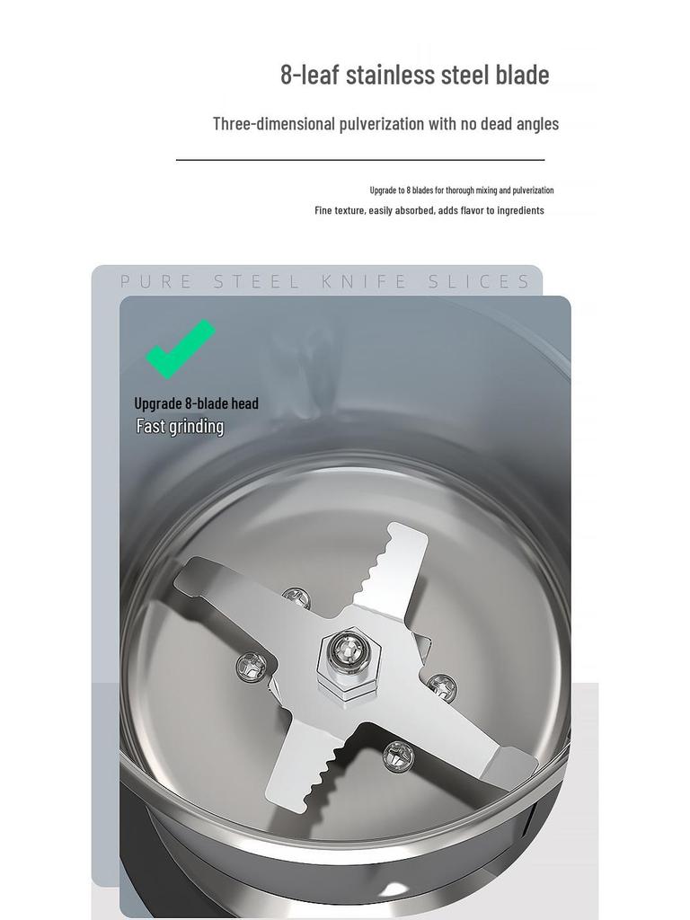 Elektrische Kaffeemühle aus Edelstahl 110V/220V: Multifunktionaler Haushaltszerstäuber zum Pulverisieren